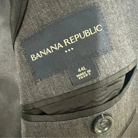 Banana Republic Dark Grey Two Button Wool Blazer Size 44L